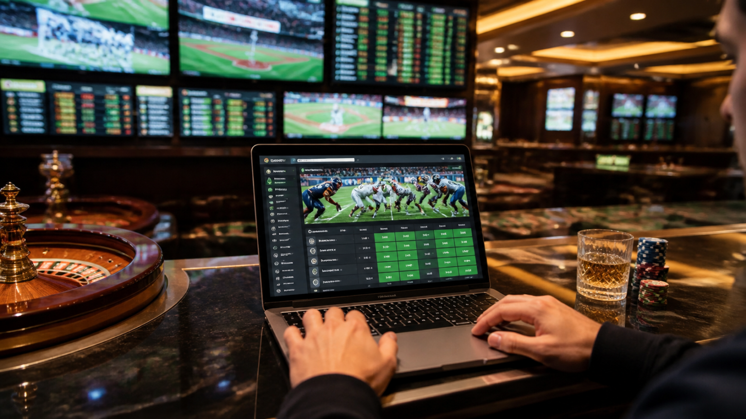 sports betting malaysia: A Practical Guide for Readers Bettor checking sports betting odds on a laptop in a casino sportsbook